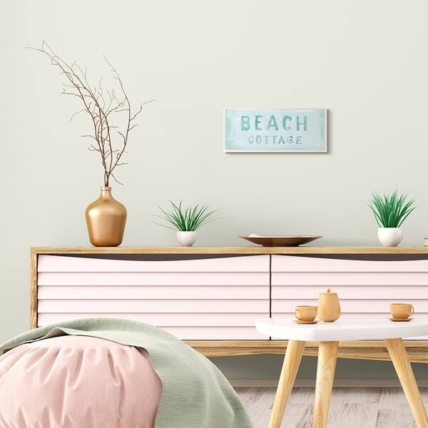 Shop Stupell Industries Beach Cottage Ocean Blue Word Painting