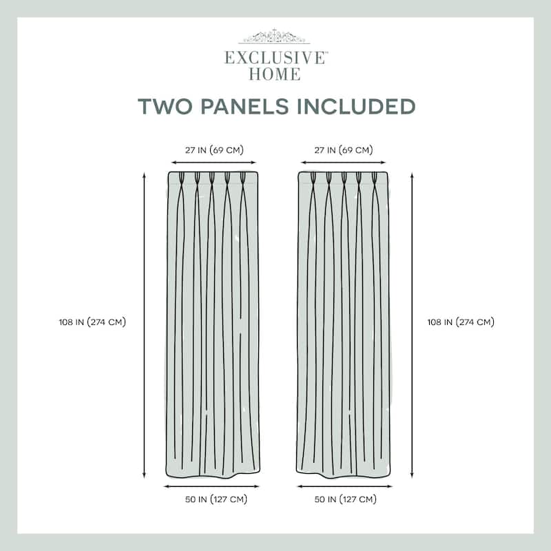 ATI Home Penny Sheer Pinch Pleat Curtain Panel Pair