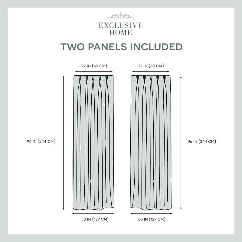 ATI Home Penny Sheer Pinch Pleat Curtain Panel Pair
