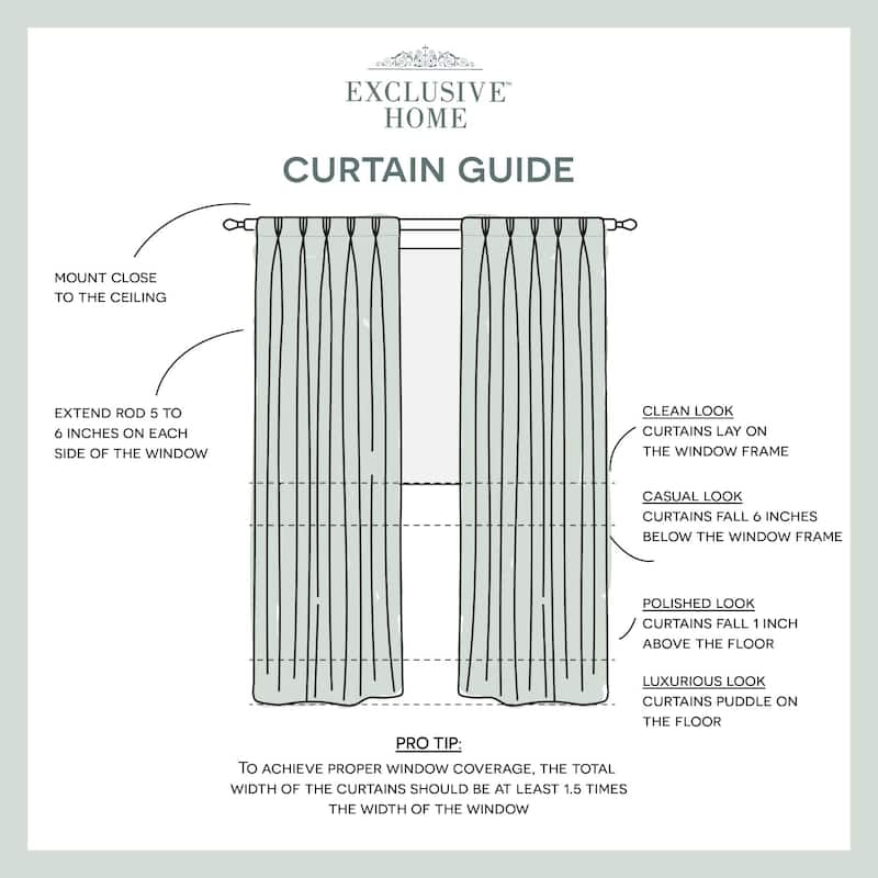 ATI Home Penny Sheer Pinch Pleat Curtain Panel Pair