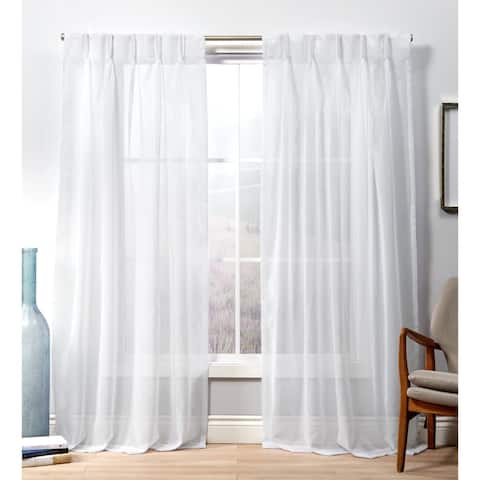 ATI Home Penny Sheer Pinch Pleat Curtain Panel Pair
