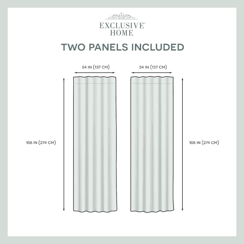 ATI Home Wilshire Burnout Sheer Hidden Tab Top Sheer Panel Pair