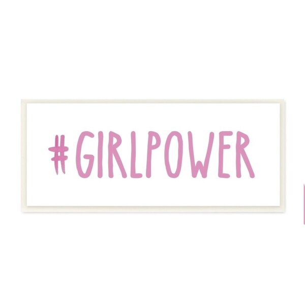 stupell industries hashtag girl power fashion modern pink word design 7x17 proudly made in usa 7 x 17 pink word free