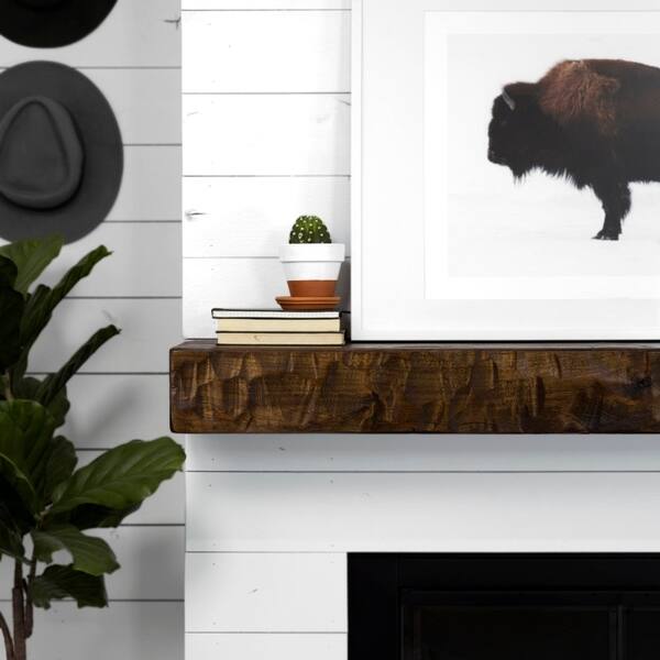 Rough Hewn Fireplace Mantel Shelf 60 in Dark Chocolate (As Is Item) - Bed  Bath u0026 Beyond - 28720708