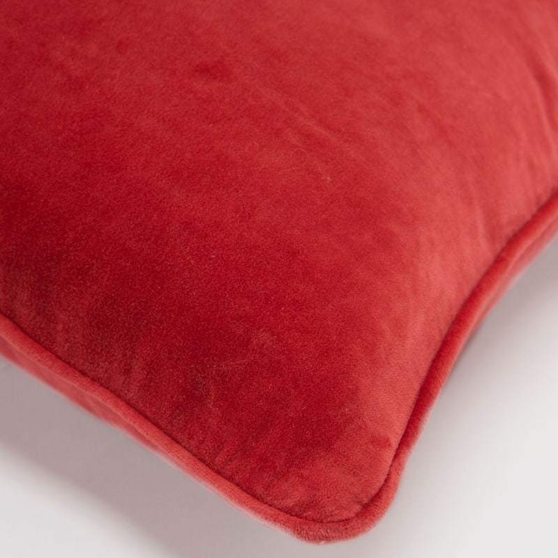 Connie Post Red Solid Filled Pillow
