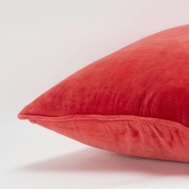 Connie Post Red Solid Filled Pillow