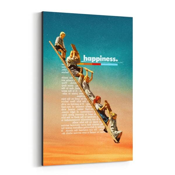 Shop Noir Gallery Vintage Collage Happiness Canvas Wall Art Print