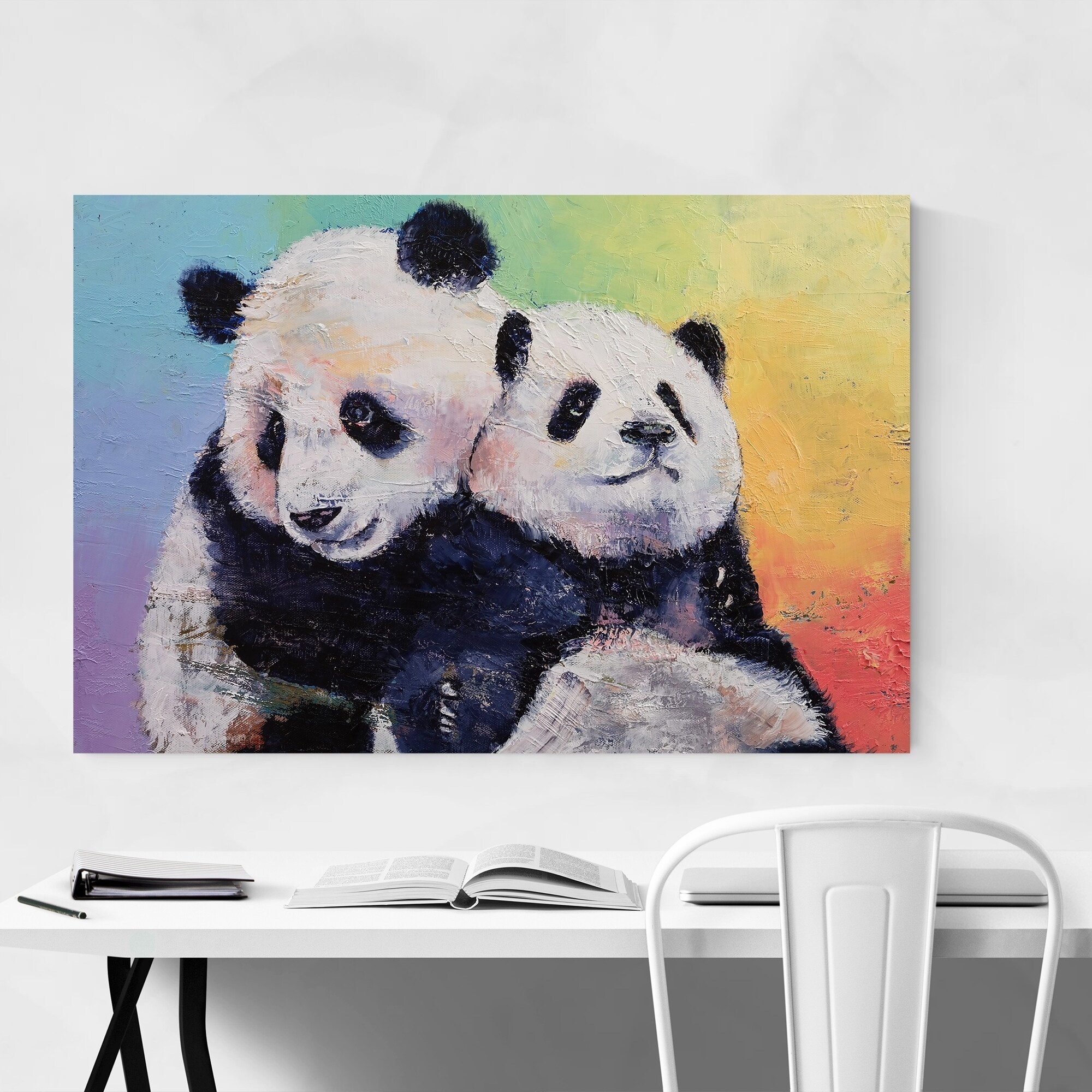 Shop Noir Gallery Panda Bear Animal Painting Canvas Wall Art Print Overstock 28722009