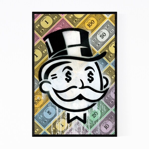 Noir Gallery Funny Monopoly Money Humor Framed Art Print