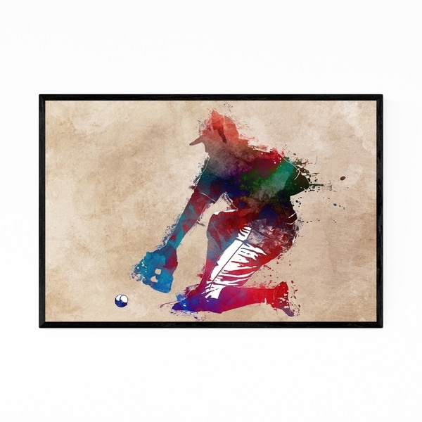 Noir Gallery Baseball Player Gift Sports Framed Art Print