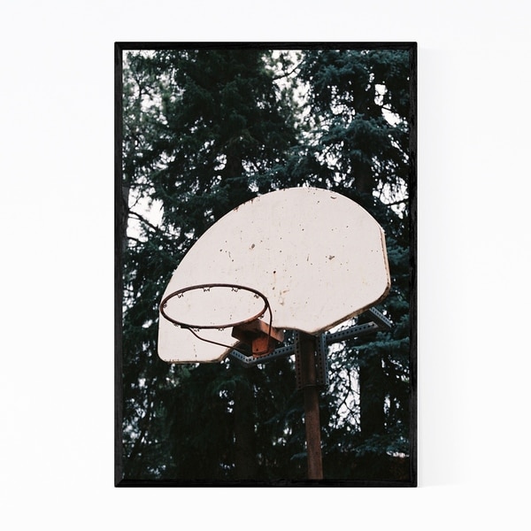 Noir Gallery Abandoned Basketball Hoop Framed Art Print