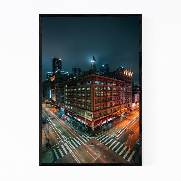 Noir Gallery Downtown Los Angeles Cityscape Framed Art Print