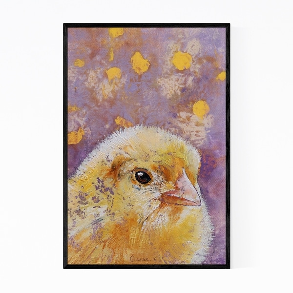 Noir Gallery Yellow Chick Animal Painting Framed Art Print