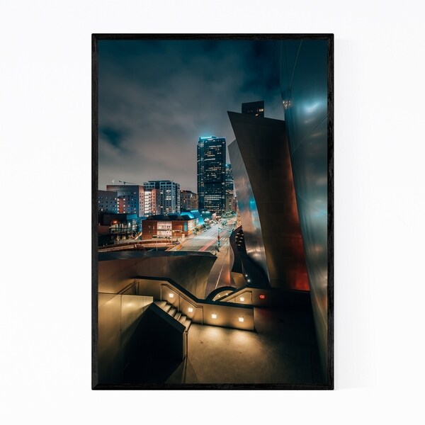 Noir Gallery Los Angeles Skyline Cityscape Framed Art Print
