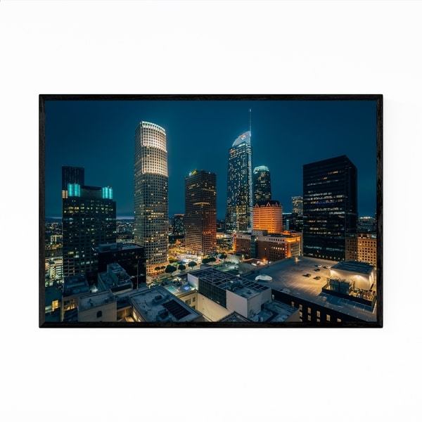 Noir Gallery Los Angeles Skyline Cityscape Framed Art Print