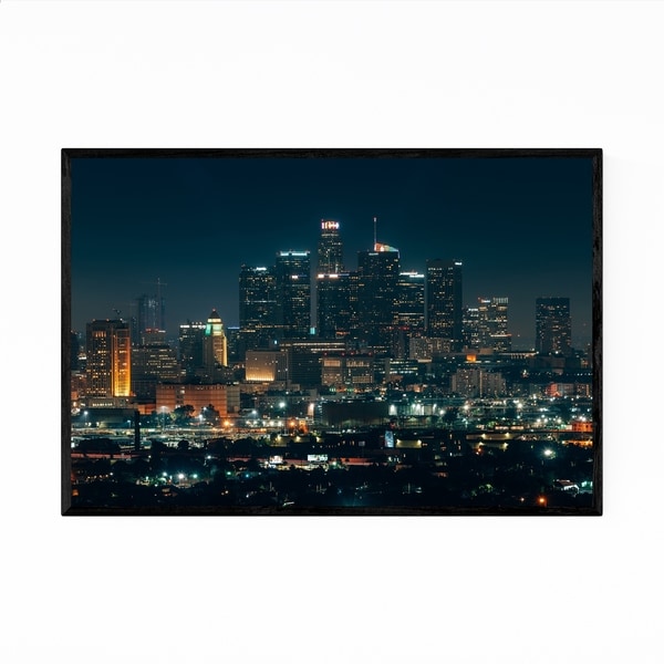 Noir Gallery Los Angeles Skyline Cityscape Framed Art Print