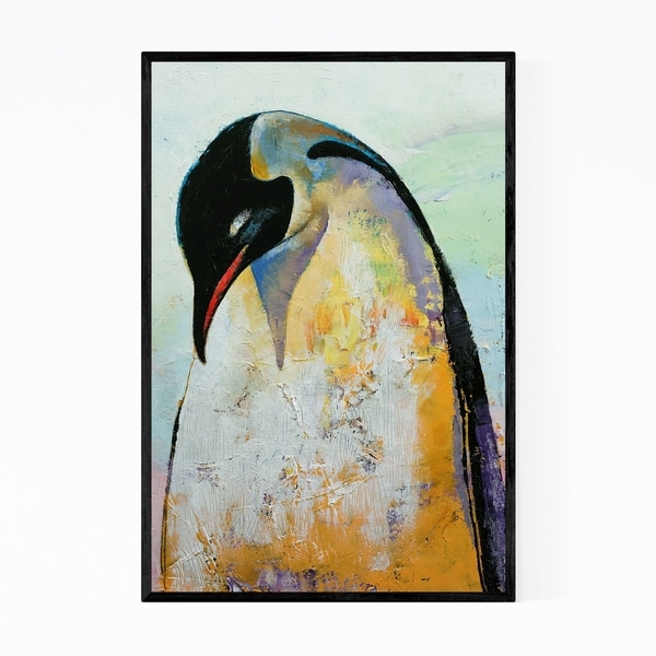 Noir Gallery Emperor Penguin Animal Painting Framed Art Print