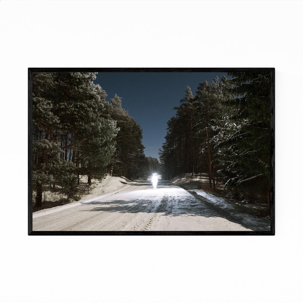 Noir Gallery Snow Winter Forest Landscape Framed Art Print