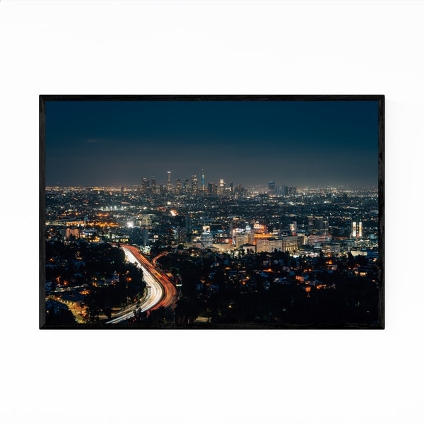 Noir Gallery Los Angeles Skyline Cityscape Framed Art Print