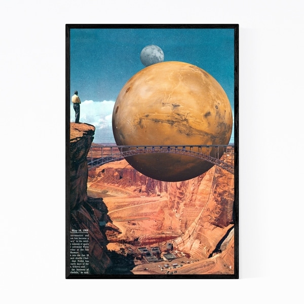 Noir Gallery Vintage Collage Astronomy Framed Art Print