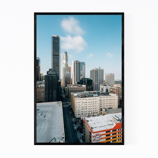 Noir Gallery Los Angeles Skyline Cityscape Framed Art Print