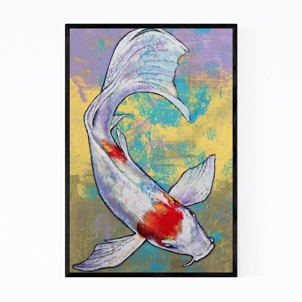 Noir Gallery Koi Fish Animal Painting Framed Art Print