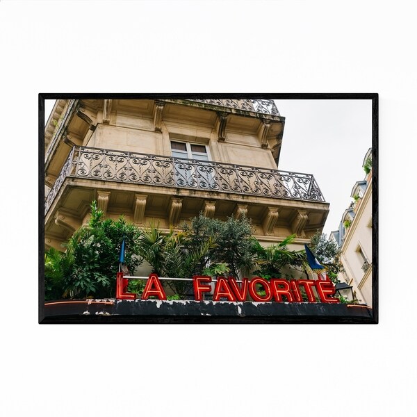Noir Gallery Cafe Sign Paris France Photo Framed Art Print