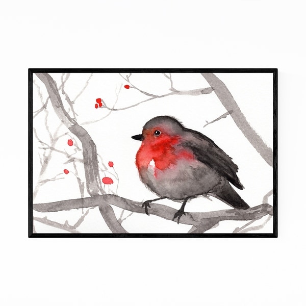 Noir Gallery Bird Animal Wildlife Painting Framed Art Print
