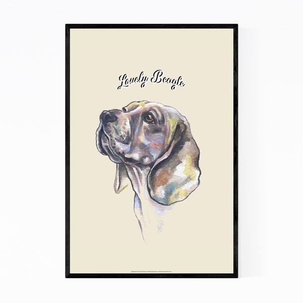 Noir Gallery Beagle Dog Lover Gift Animal Framed Art Print