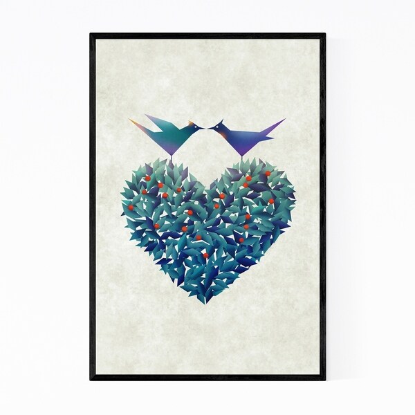 Noir Gallery Abstract Geometric Bird Nature Framed Art Print