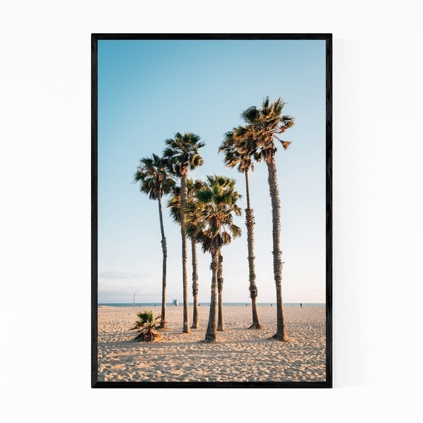 Noir Gallery Palm Trees Santa Monica California Framed Art Print
