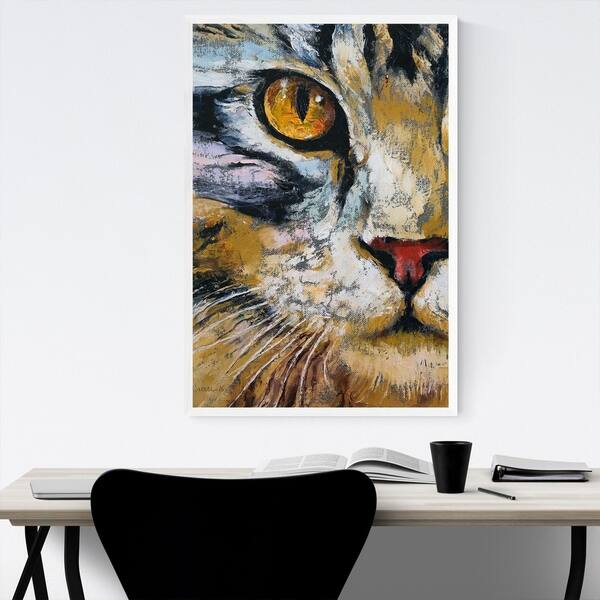 Noir Gallery Maine Coon Cat Animal Portrait Framed Art Print Overstock