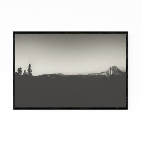 Noir Gallery Half Dome Black & White Yosemite Framed Art Print
