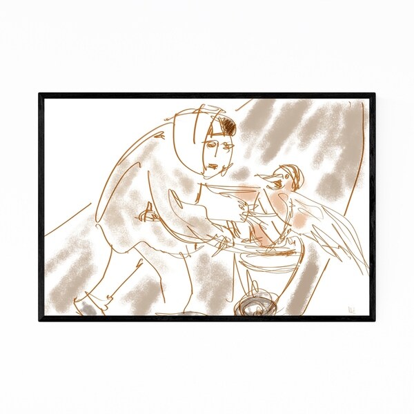 Noir Gallery Figurative Drawing Illustration Framed Art Print