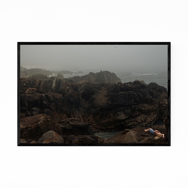 Noir Gallery Dark Coastal Nature Feminine Framed Art Print