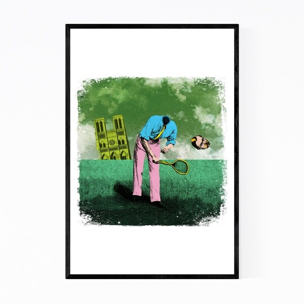Noir Gallery Funny Surreal Tennis Sports Gift Framed Art Print