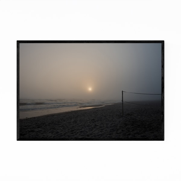 Noir Gallery Foggy Beach Landscape Nature Framed Art Print