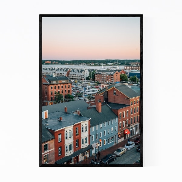 Noir Gallery Portland Maine Cityscape Photo Framed Art Print