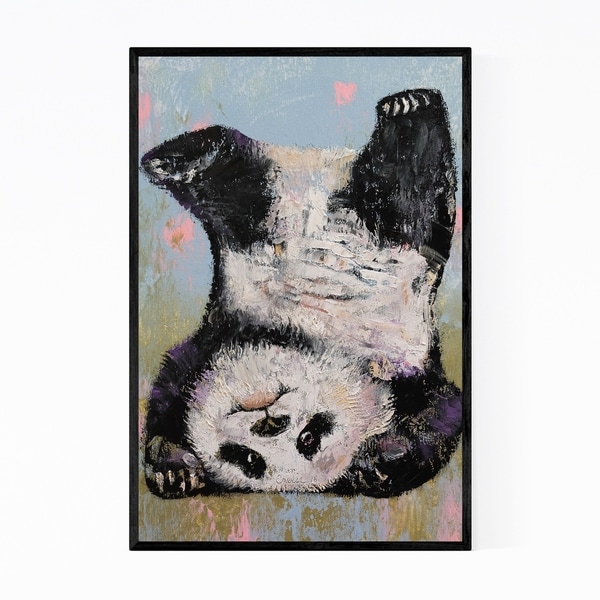 Noir Gallery Panda Bear Animal Painting Framed Art Print