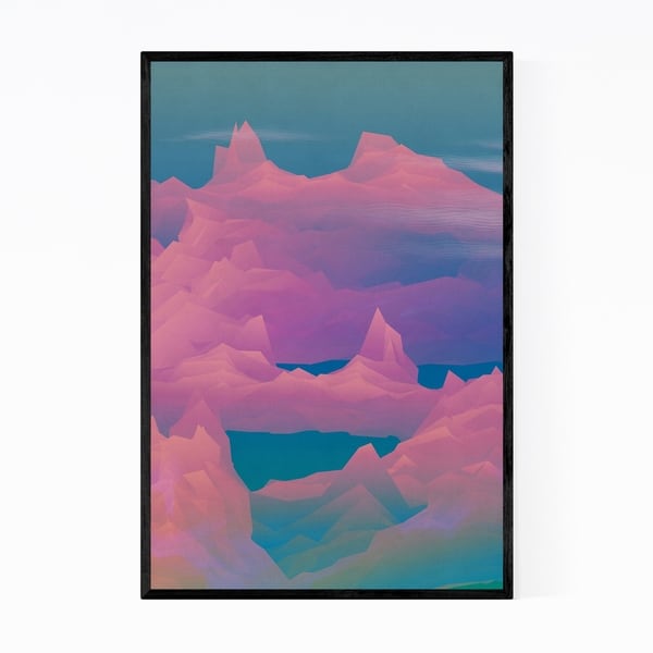 Noir Gallery Nature Geometric Mountains Framed Art Print