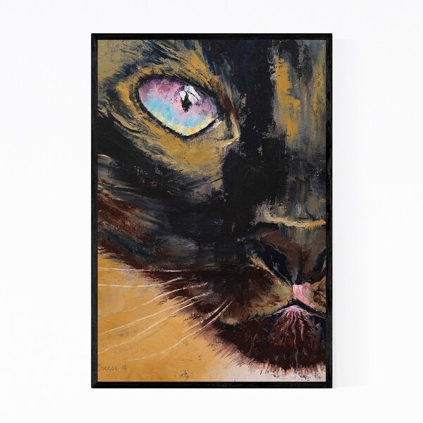Noir Gallery Siamese Cat Animal Portrait Framed Art Print