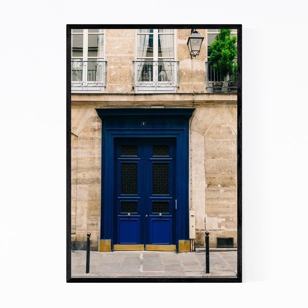 Noir Gallery Door Paris France Photography Framed Art Print