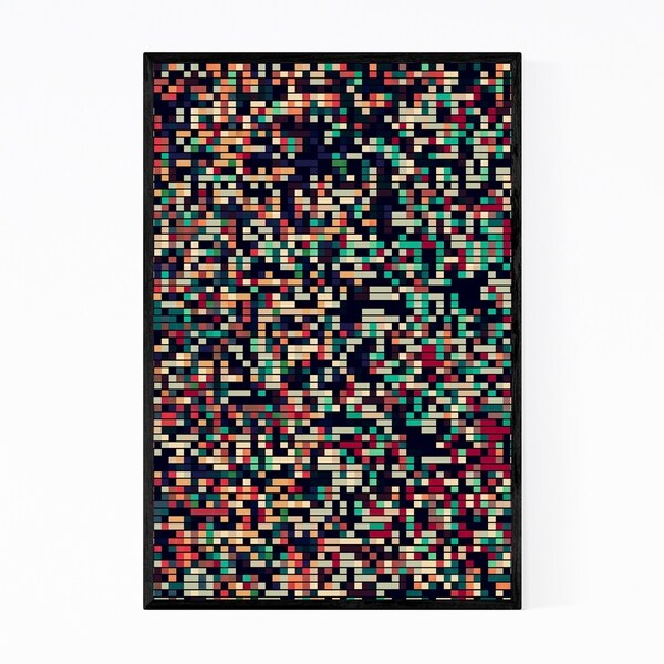 Noir Gallery Retro Geometric Abstract Pattern Framed Art Print