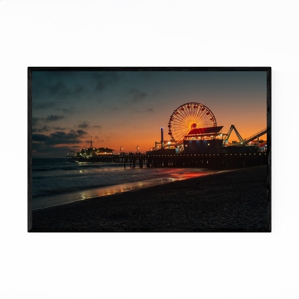 Noir Gallery Santa Monica Pier Los Angeles Framed Art Print