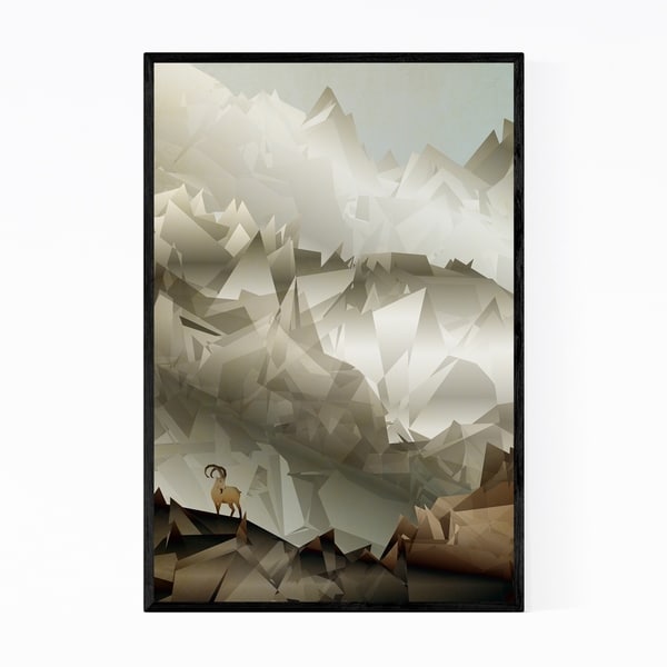 Noir Gallery Mountains Geometric Nature Framed Art Print