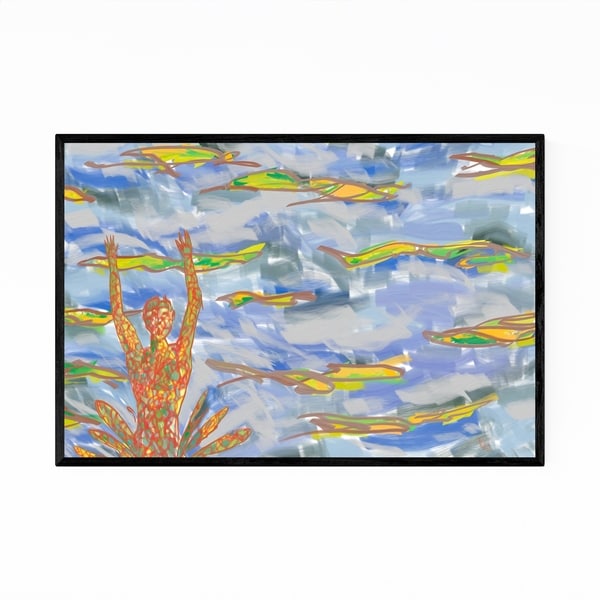 Noir Gallery Abstract Figurative Painting Framed Art Print