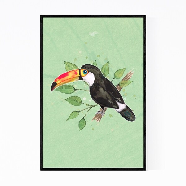 Noir Gallery Toucan Bird Animal Painting Framed Art Print
