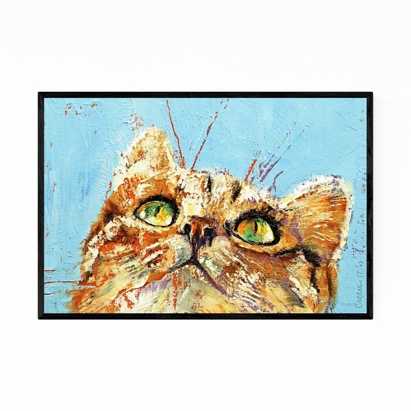 Noir Gallery Tomcat Animal Portrait Painting Framed Art Print