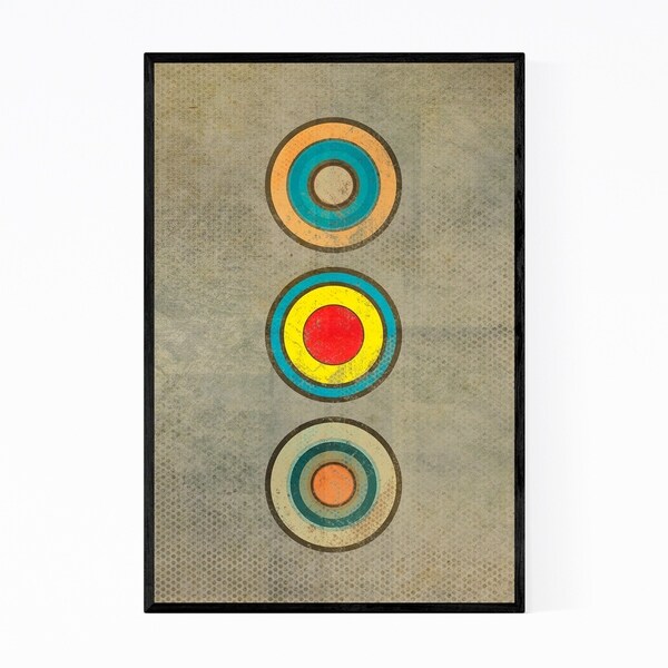 Noir Gallery Minimal Retro Geometric Abstract Framed Art Print
