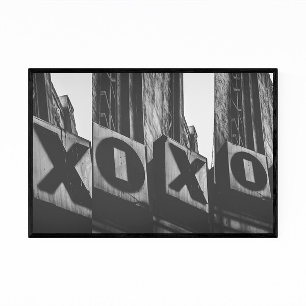 Noir Gallery Love XO Sign Photography Framed Art Print
